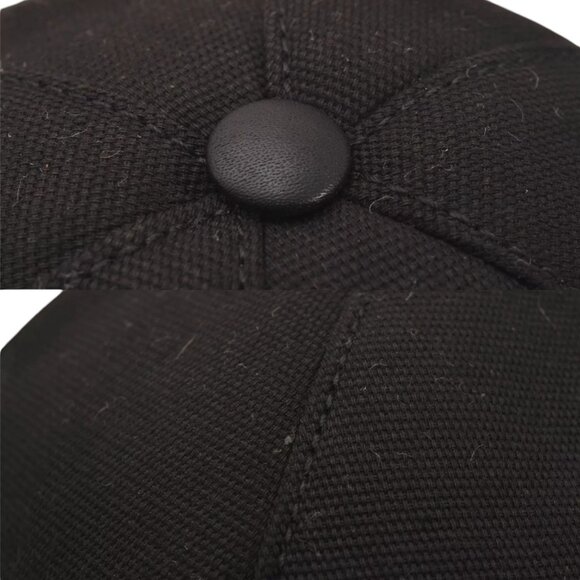 087273AR (S3) Gucci Cap Web Sherry Line Interlocking Black Canvas - Picture 7 of 14